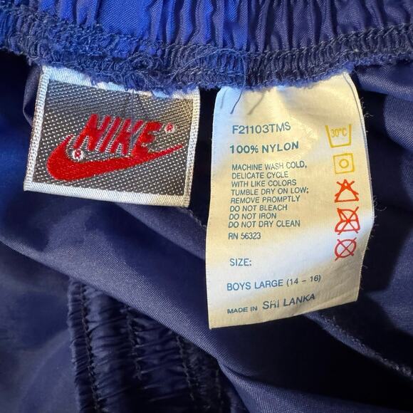 Vintage NIKE Track Pants boys Large 14-16 purple 90s retro training trousers - Picture 5 of 7